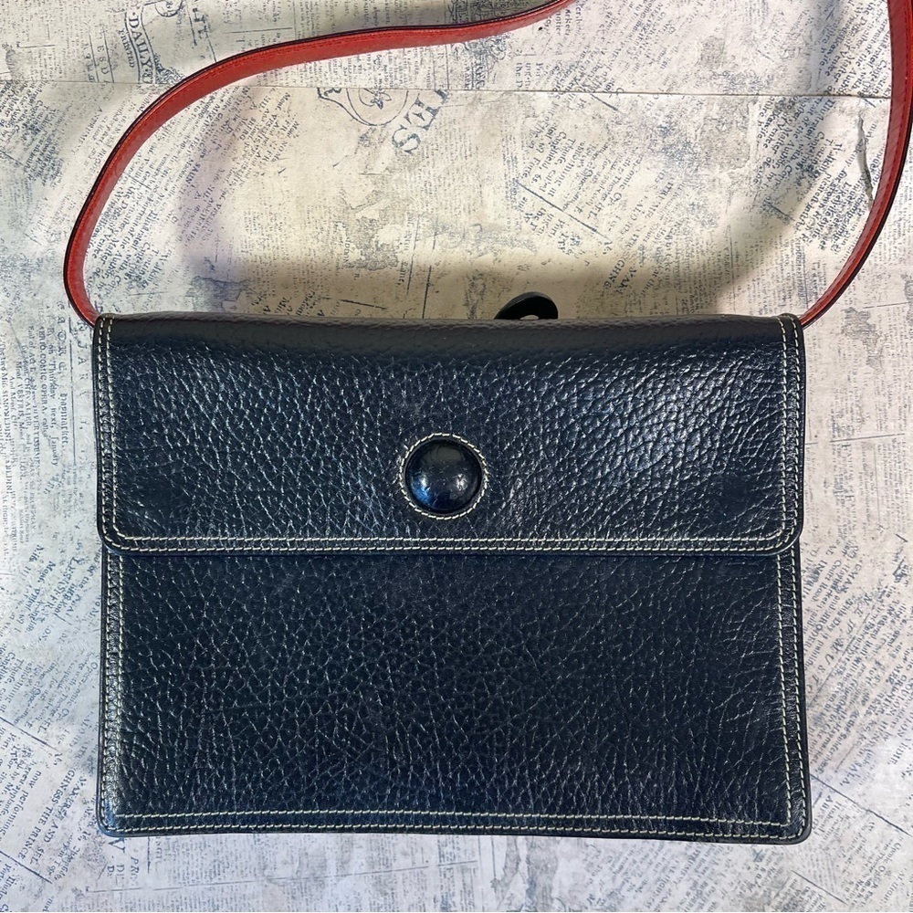 TUSK East West Leather Crossbody Wallet Organizer Bag Travel Purse